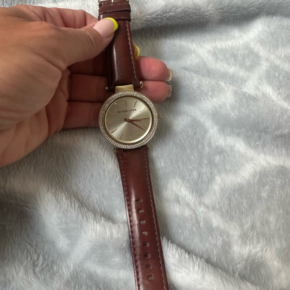 Women’s Michael Kors Leather Wristband Watch MK-2363 - Picture 6 of 13